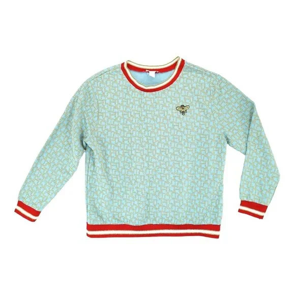 H&M Bumblebee Embellished Metallic Women's Sweatshirt Size Large - Picture 1 of 6